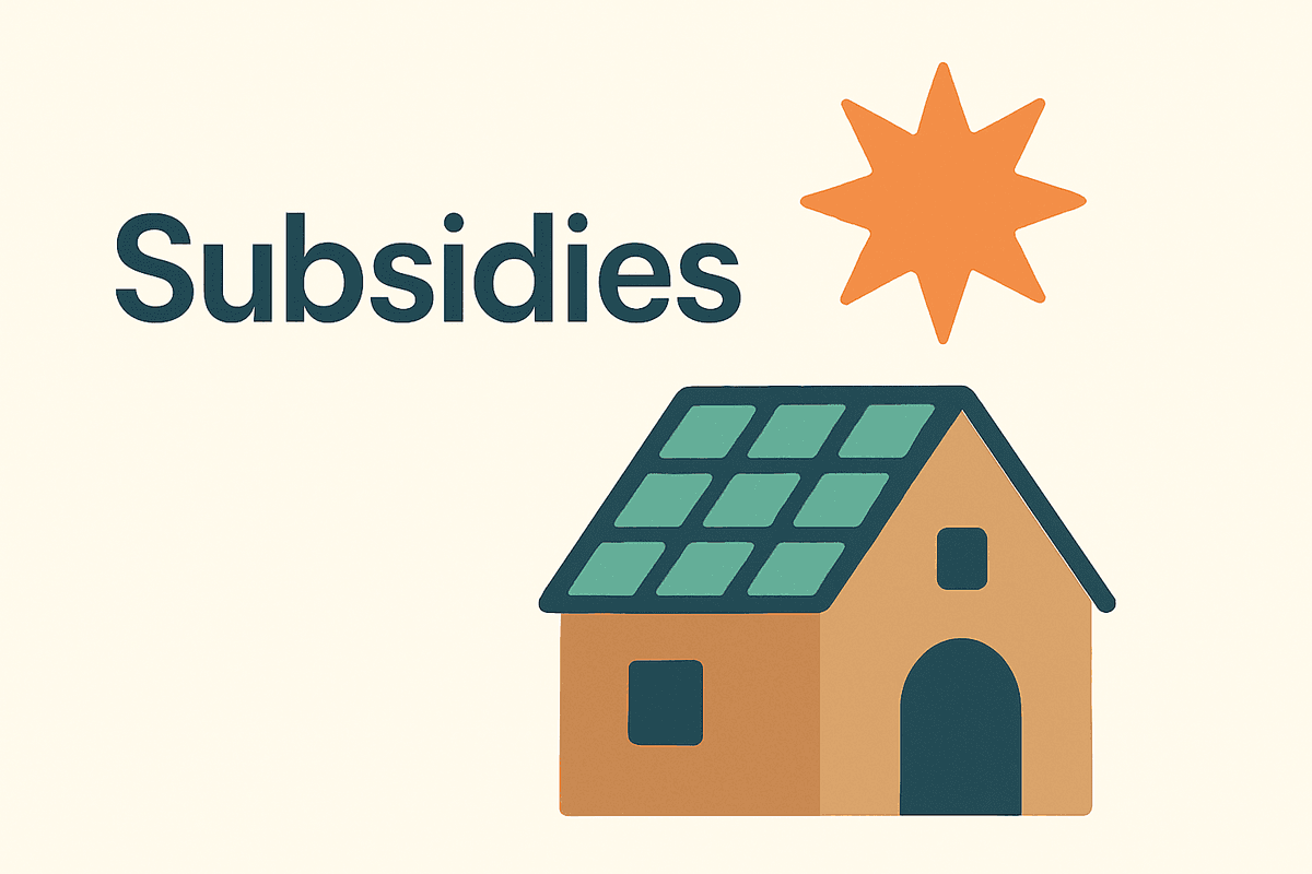 Information about government incentives and subsidies for solar installation